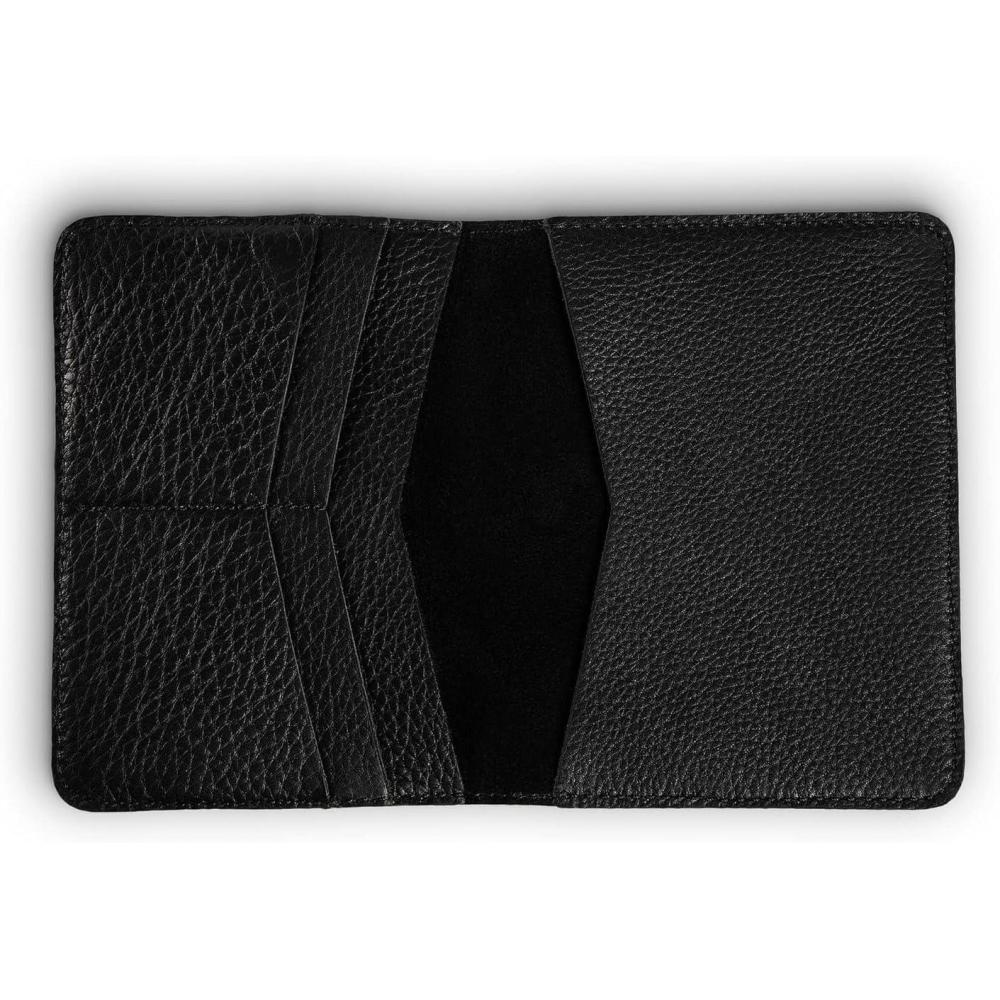 imagePEGAI Standard Full Grain Crazy Horse Leather Passport Holder  Custom Travel Passport Cover ampamp Organizer  Handcrafted Leather Passport Wallet for Men and Women  Pike Dymnos BlackDymnos Black