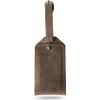 PEGAI 100% Soft Touch Rustic Leather Luggage ID Tag, Secure With Snap Closure and Easy Attachment to Suitcase, Backpack, Handbag, Handmade Travel Accessories Luggage Tags (Mahogany Brown)(Sand Brown)