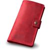 PEGAI Handmade Minimalist Design Checkbook Cover | 100% Distressed Full Grain Horse Leather Checkbook Wallet | Business Checkbook Binder | Clark (Cinnamon)(Rose)