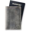 PEGAI Personalized Leather Passport Holder Cover Wallet Travel Essentials | 100% Soft Touch Rustic Travel Wallet Case, International Travel Must Haves | DeKalb (Rock Gray)(Rock Gray)