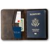 PEGAI Standard Full Grain Crazy Horse Leather Passport Holder | Custom Travel Passport Cover & Organizer | Handcrafted Leather Passport Wallet for Men and Women | Pike (Dymnos Black)(Chestnut)