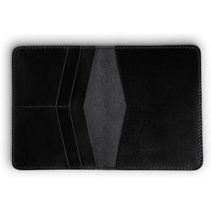 PEGAI Standard Full Grain Crazy Horse Leather Passport Holder | Custom Travel Passport Cover & Organizer | Handcrafted Leather Passport Wallet for Men and Women | Pike (Dymnos Black)(Dexios Black)