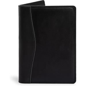 PEGAI Junior Legal Pad Folder Organizer | Portfolio Binder, Resume Interview Document Organizer Folio | Personalized Leather Binder Padfolio with Business Card Organizer | Eriksen (Charcoal)(Charcoal)