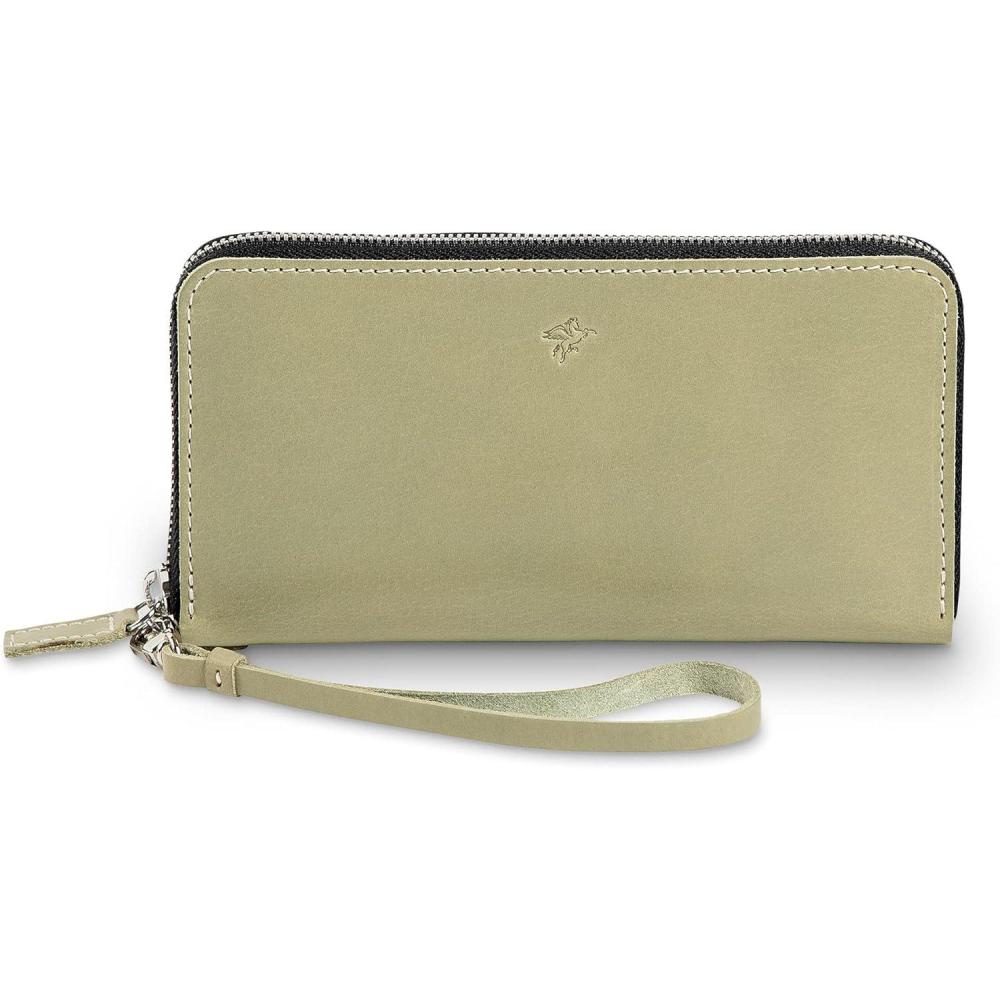 image:imagePEGAI Leather Large Capacity Wristlet Wallets For Women  Zip Around FullGrain Phone Wallet  Clutch Purses for Women With Credit Card Holder Coin Purse and Cash Slot  KARLA AquaAqua