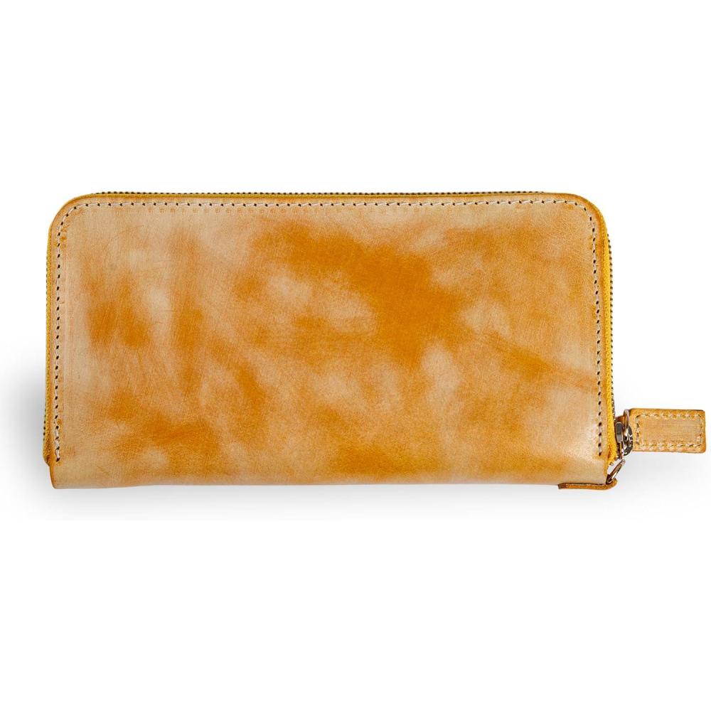 image:imagePEGAI Leather Large Capacity Wristlet Wallets For Women  Zip Around FullGrain Phone Wallet  Clutch Purses for Women With Credit Card Holder Coin Purse and Cash Slot  KARLA AquaYellow