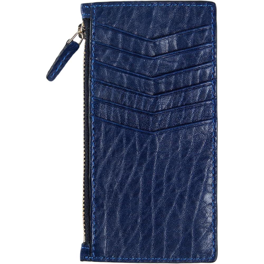 image:imagePEGAI Minimalist Card Case ampamp Zippered Wallet for Women  IsabelBlue