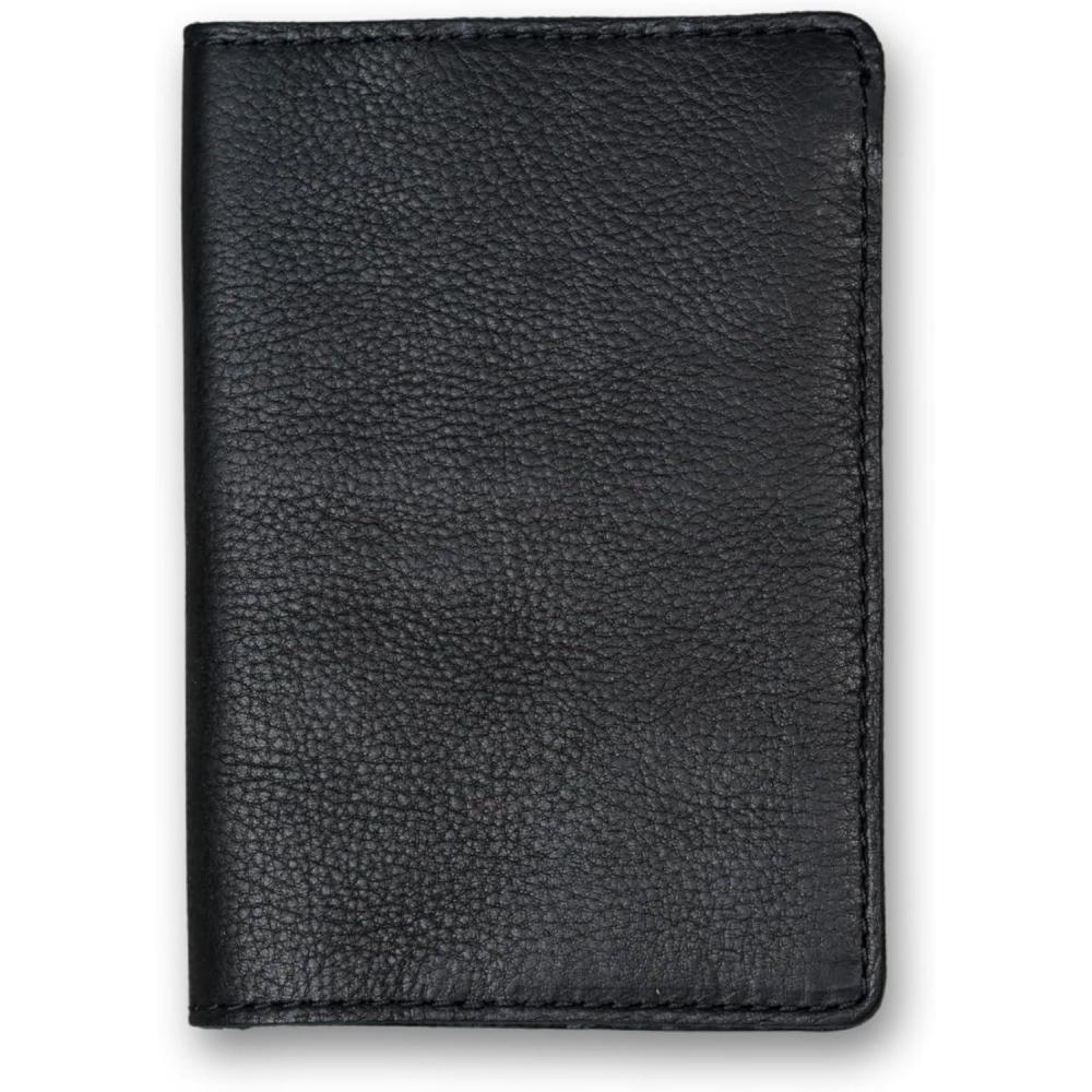 image:imagePEGAI Personalized Leather Passport Holder Cover Wallet Travel Essentials  100 Soft Touch Rustic Travel Wallet Case International Travel Must Haves  DeKalb Charcoal BlackCharcoal Black