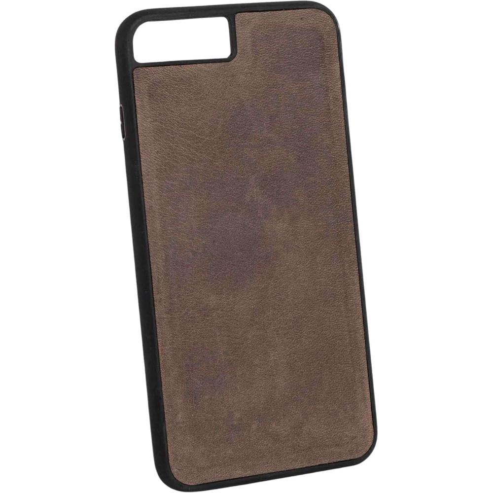 image:imagePEGAI Premium Leather Phone Case Compatible with iPhone 7 Plus  8 Plus  Magnetic Car Holder with Builtin Metal Plate  Artisan Leather Phone Cover CinnamonSand