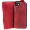 PEGAI Personalized 100% Leather Wallet Case for iPhone 12, with Card Holder, Screen Protector, Handmade, Protective, Magnetic, Wallet Phone Case | McLean Charcoal(Rose)