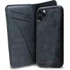 PEGAI Personalized 100% Leather Wallet Case for iPhone 12, with Card Holder, Screen Protector, Handmade, Protective, Magnetic, Wallet Phone Case | McLean Charcoal(Charcoal)