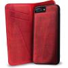 PEGAI Personalized 100% Leather Wallet Case for iPhone 12, with Card Holder, Screen Protector, Handmade, Protective, Magnetic, Wallet Phone Case | McLean Charcoal(Rose)