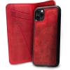 PEGAI Personalized 100% Leather Wallet Case for iPhone 12, with Card Holder, Screen Protector, Handmade, Protective, Magnetic, Wallet Phone Case | McLean Charcoal(Rose)