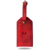 PEGAI Personalized Handmade Leather Passport Wallet & Leather Luggage ID Tag | Travel Document Holder With Bundle Snap Closure Luggage ID Tag for Men and Women (Red)