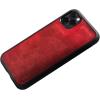 PEGAI Premium Leather Phone Case Compatible with iPhone 7 Plus / 8 Plus | Magnetic Car Holder with Built-in Metal Plate – Artisan Leather Phone Cover (Cinnamon)(Rose Red)
