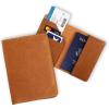 PEGAI Full-Grain Handmade Leather Passport Holder |Travel Wallet Cover Case with Credit Card Holder |Travel Document Organizer for Men and Women | Diplomat (Black)(Cinnamon)