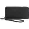 PEGAI Leather Large Capacity Wristlet Wallets For Women | Zip Around Full-Grain Phone Wallet | Clutch Purses for Women With Credit Card Holder, Coin Purse and Cash Slot | KARLA (Aqua)(Smoke)