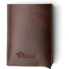 PEGAI Leather Trifold Wallet For Men Quick Card Access, Elegant Looking Premium Handcrafted Men’s Wallet | Leather Card Holder Wallets for Men | Mack (Whiskey)(Antique)