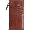 PEGAI Minimalist Card Case & Zippered Wallet for Women | Isabel(Brown)