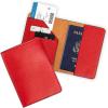 PEGAI Passport Holder for Travel | Passport Case, Personalized Full-Grain Handmade Leather Passport Wallet | Travel Essentials for Women, Passport Cover for Men, Family | Diplomat (Black)(Diplomat | Red)