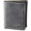 PEGAI Personalized 100% Leather Trifold Wallet For Men – Handmade Minimalist Men’s Wallet, Classic Billfold with ID Holder, Credit Card Wallet, Card Holder, Custom Wallets for Men | Kane (Rock Grey)(Rock Grey)