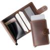 PEGAI Personalized Card Holder – Quick Card Access, Handcrafted Minimalist Credit Card Holder for Men & Women, Top-Grain Leather Card Case Wallet | Agustine (Whiskey)(Antique)