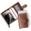 PEGAI Personalized Card Holder – Quick Card Access, Handcrafted Minimalist Credit Card Holder for Men & Women, Top-Grain Leather Card Case Wallet | Agustine (Whiskey)(Rum)
