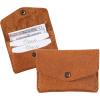 PEGAI Personalized Full Grain Leather Credit Card Holder for Women, Slim Minimalist Wallet with Card and Money Slots – Seline (Cinnamon)(Cinnamon)