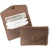 PEGAI Personalized Full Grain Leather Credit Card Holder for Women, Slim Minimalist Wallet with Card and Money Slots – Seline (Cinnamon)(Light Brown)