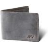 PEGAI Wallet for Men | 100% Leather Personalized Bifold Wallet with ID and Card Holder | Soft Touch Slim Minimalist Design, Leather Wallet | Bureau (Chestnut)(Rock)