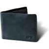 PEGAI Wallet for Men | 100% Leather Personalized Bifold Wallet with ID and Card Holder | Soft Touch Slim Minimalist Design, Leather Wallet | Bureau (Chestnut)(Charcoal)
