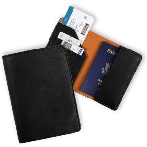 PEGAI Full-Grain Handmade Leather Passport Holder |Travel Wallet Cover Case with Credit Card Holder |Travel Document Organizer for Men and Women | Diplomat (Black)(Black)