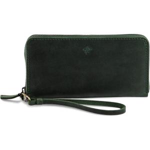 PEGAI Leather Large Capacity Wristlet Wallets For Women | Zip Around Full-Grain Phone Wallet | Clutch Purses for Women With Credit Card Holder, Coin Purse and Cash Slot | KARLA (Aqua)(Green)