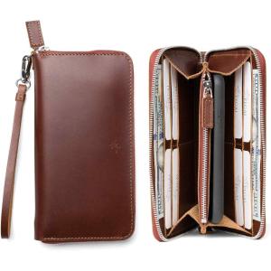 PEGAI Leather Large Capacity Wristlet Wallets For Women | Zip Around Full-Grain Phone Wallet | Clutch Purses for Women With Credit Card Holder, Coin Purse and Cash Slot | KARLA (Aqua)(Rum)