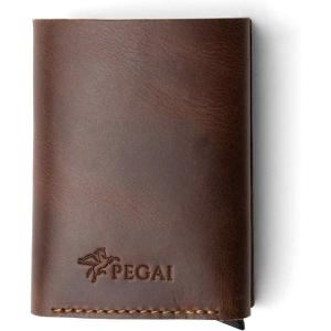 PEGAI Leather Trifold Wallet For Men Quick Card Access, Elegant Looking Premium Handcrafted Men’s Wallet | Leather Card Holder Wallets for Men | Mack (Whiskey)(Antique)
