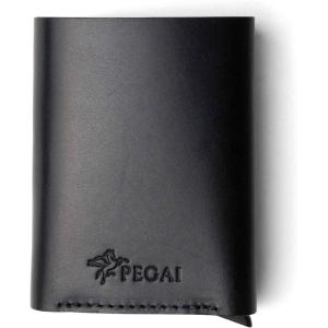 PEGAI Leather Trifold Wallet For Men Quick Card Access, Elegant Looking Premium Handcrafted Men’s Wallet | Leather Card Holder Wallets for Men | Mack (Whiskey)(Black)