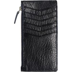 PEGAI Minimalist Card Case & Zippered Wallet for Women | Isabel(Arizona Black)