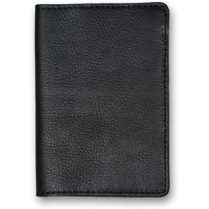 PEGAI Personalized Leather Passport Holder Cover Wallet Travel Essentials | 100% Soft Touch Rustic Travel Wallet Case, International Travel Must Haves | DeKalb (Charcoal Black)(Charcoal Black)