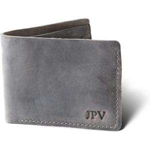 PEGAI Wallet for Men | 100% Leather Personalized Bifold Wallet with ID and Card Holder | Soft Touch Slim Minimalist Design, Leather Wallet | Bureau (Chestnut)(Rock)