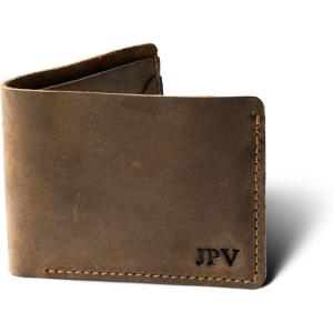 PEGAI Wallet for Men | 100% Leather Personalized Bifold Wallet with ID and Card Holder | Soft Touch Slim Minimalist Design, Leather Wallet | Bureau (Chestnut)(Chestnut)
