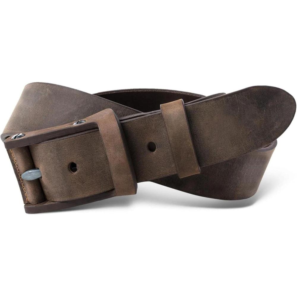image:imagePEGAI Distressed Leather Belt for Men  Rustic Minimalist Handcrafted Leather Belt  BooneBoone  Chestnut