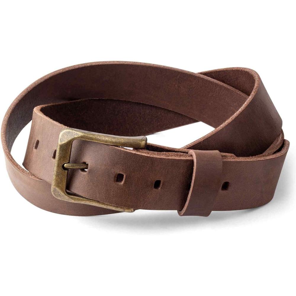 image:imagePEGAI Leather Belt for Men  Casual Full Grain Leather Belt with Buckle Design Mens Leather Belt  McKinney Sizes 3248Chestnut