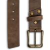PEGAI McTROY 100% Full Grain Leather Belts for Men, Handmade, Buckle Design, Great for Work, Casual(Dolton | Chestnut)