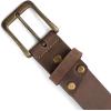 PEGAI McTROY 100% Full Grain Leather Belts for Men, Handmade, Buckle Design, Great for Work, Casual(Dolton | Chestnut)