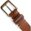 PEGAI McTROY 100% Full Grain Leather Belts for Men, Handmade, Buckle Design, Great for Work, Casual(Harry | Brown)