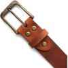 PEGAI McTROY 100% Full Grain Leather Belts for Men, Handmade, Buckle Design, Great for Work, Casual(Irving | Rust)