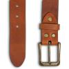 PEGAI McTROY 100% Full Grain Leather Belts for Men, Handmade, Buckle Design, Great for Work, Casual(Irving | Rust)