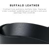 PEGAI Personalized Mens Leather Belt | Buffalo Leather Belt for Men(Black)