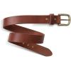 PEGAI Personalized Mens Leather Belt | Buffalo Leather Belt for Men(Rustic Brown)