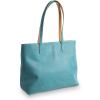 FBM: PEGAI Personalized 100% Leather Tote Bag for Women, Handmade, Organizer, Shoulder Detail, Amazing Gift Idea, Lasalle(Turqoise)