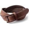 PEGAI Distressed Leather Belt for Men | Rustic Minimalist Handcrafted Leather Belt | Boone(Boone | Stitched Mocha)